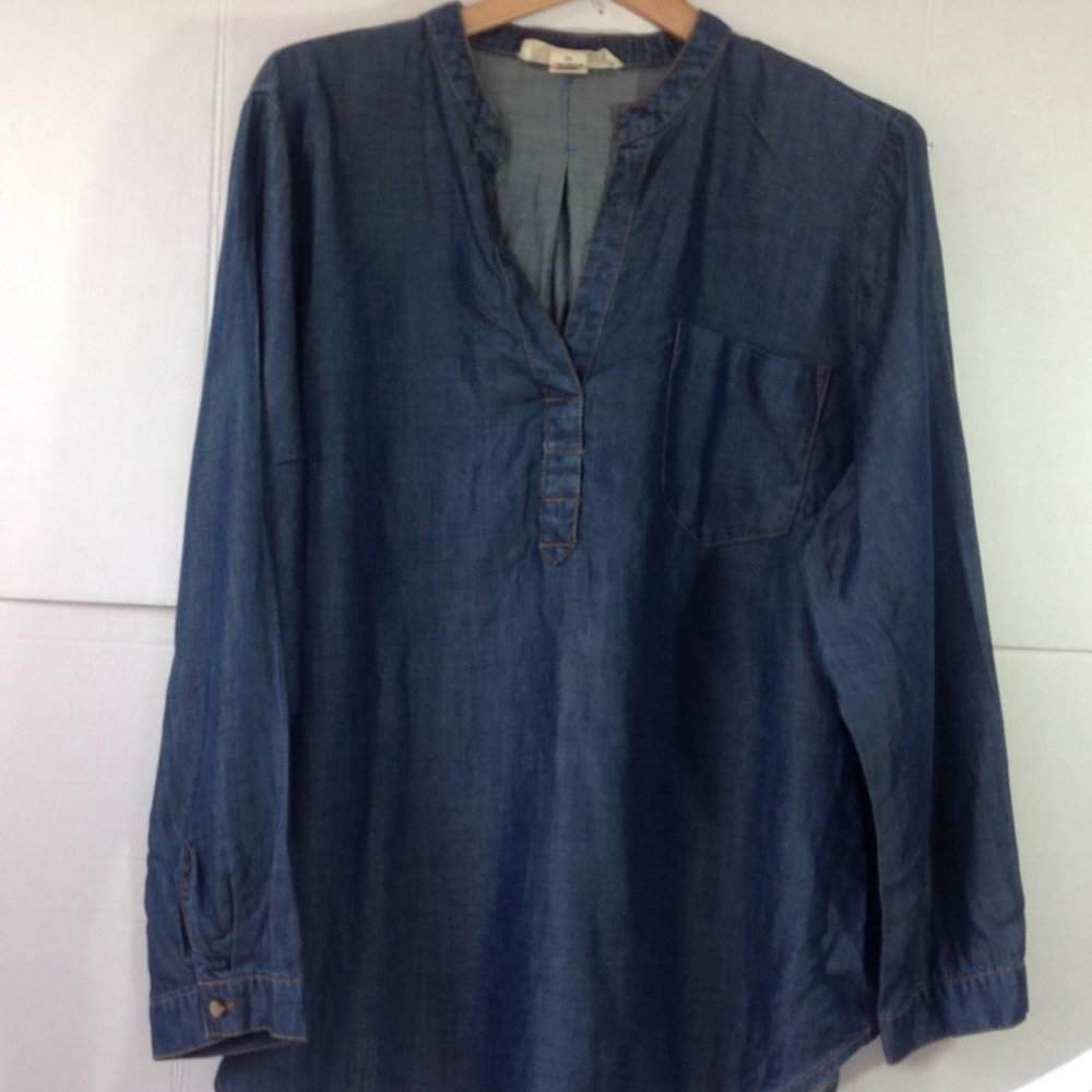 Workshop Denim Jean Top Tunic Plus Top Blouse